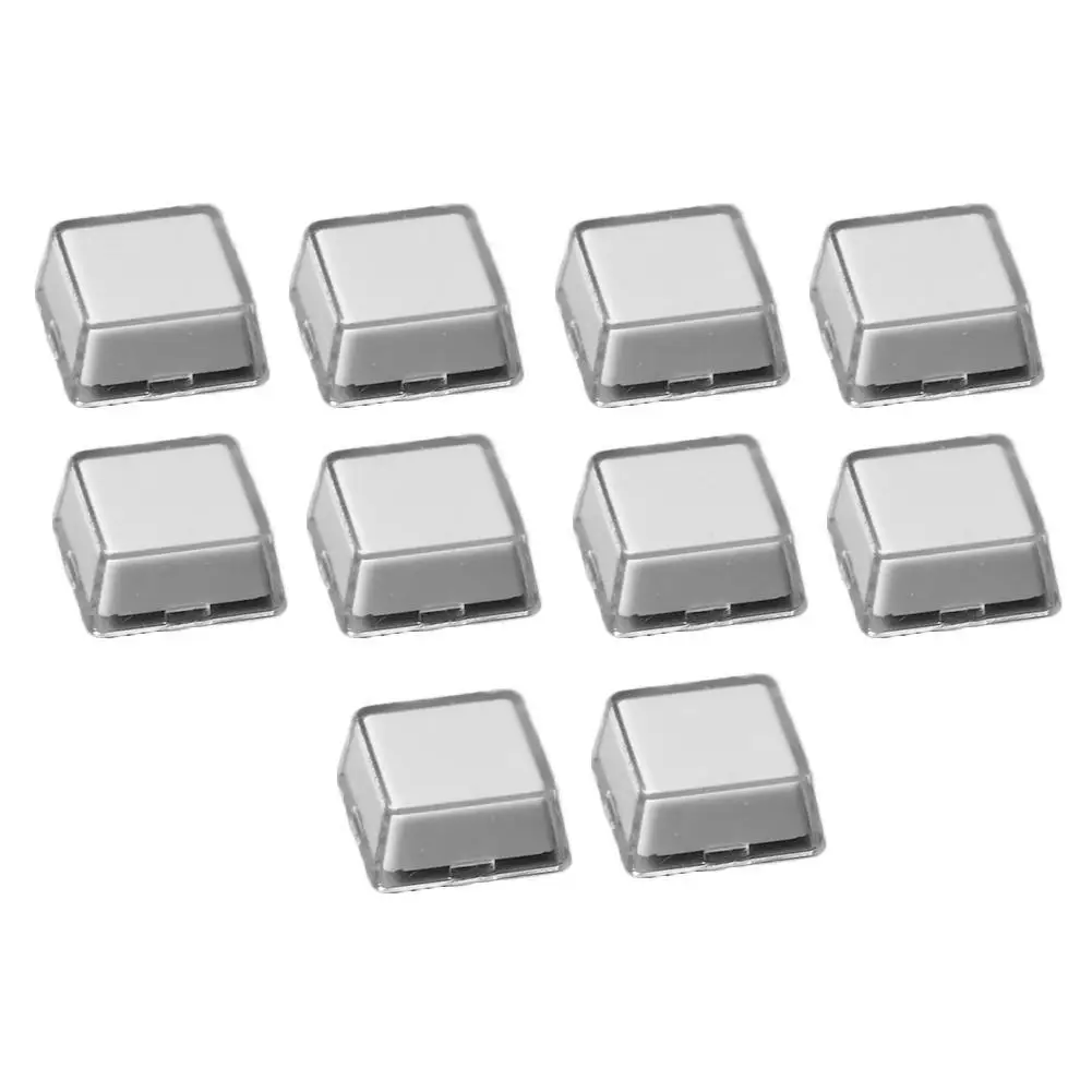 10Pcs Transparent Keycaps Double-layer Keycaps Removable Paper Clips Custom MX Switch Relegendable Keycap Shell Protection