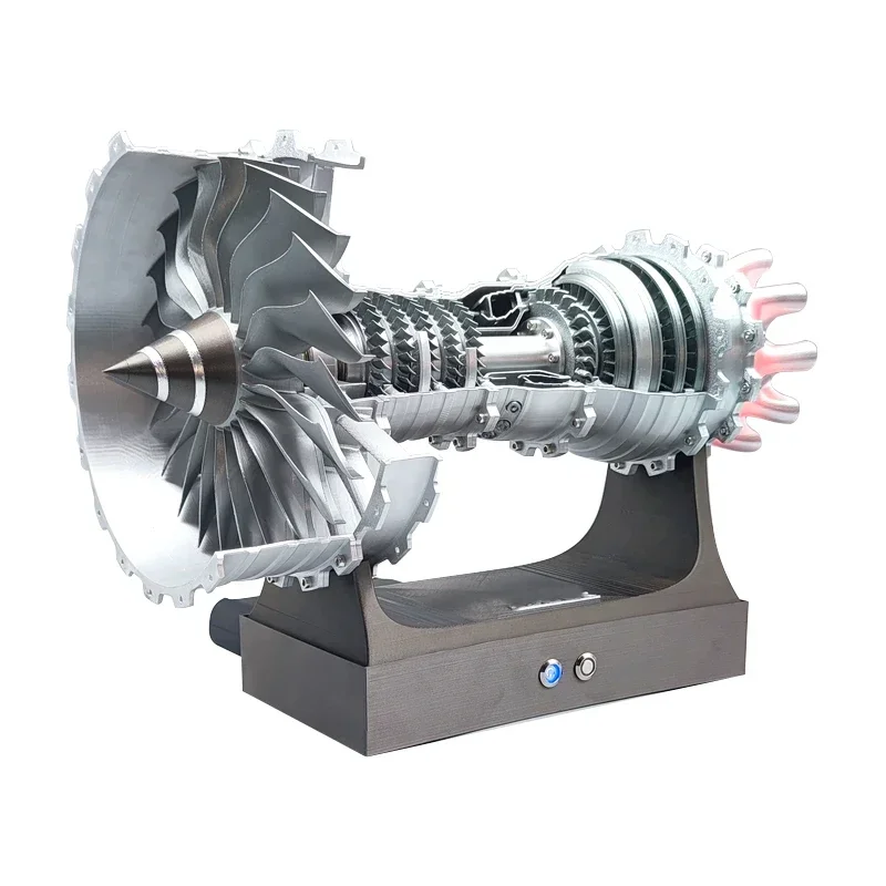 40cm Turbojet Aircraft Engine Model PETG Material Turbofan Engine Removable DIY Scientific Experience Toy - Upgraded