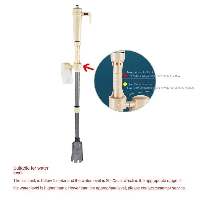 100-240v Electric Aquarium Fish Tank Water Change Pump Aquarium Cleaning Tool Water Changer Gravel Cleaner Siphon Filter Pump