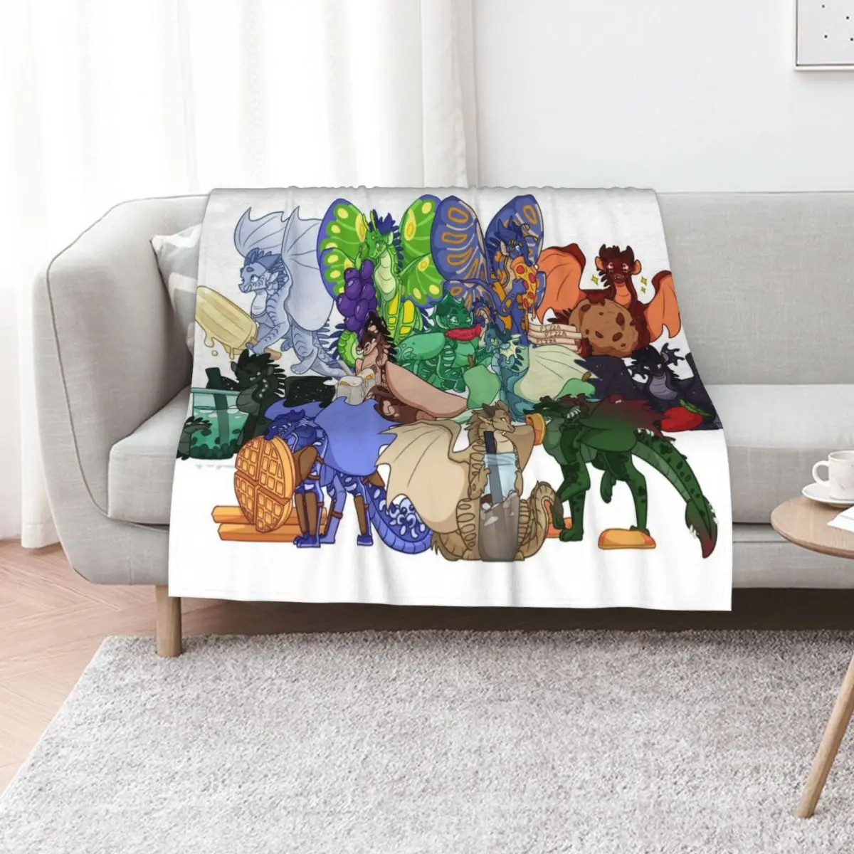 Wings of fire with Food 3 Throw Blanket bed plaid christmas decoration Giant Sofa Hair Heavy Sleeping Bag Blankets