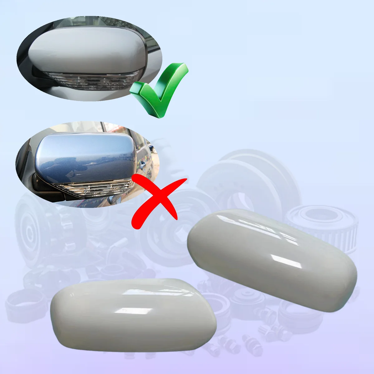 for Subaru Outback MK3 BL BP 2003 - 2007 Unpainted Blank Side Wing Rearview Mirror Housing Cover Cap Accessories