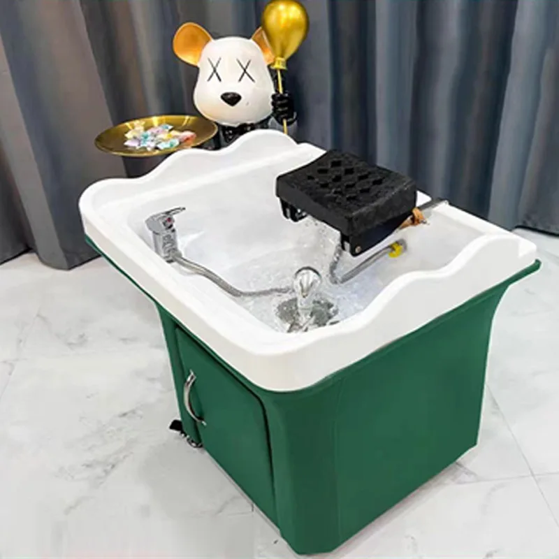 

Movable hair therapy device Barber shop Hair salon Shampoo basin with water circulation Fumigation Head channel massage Shampoo