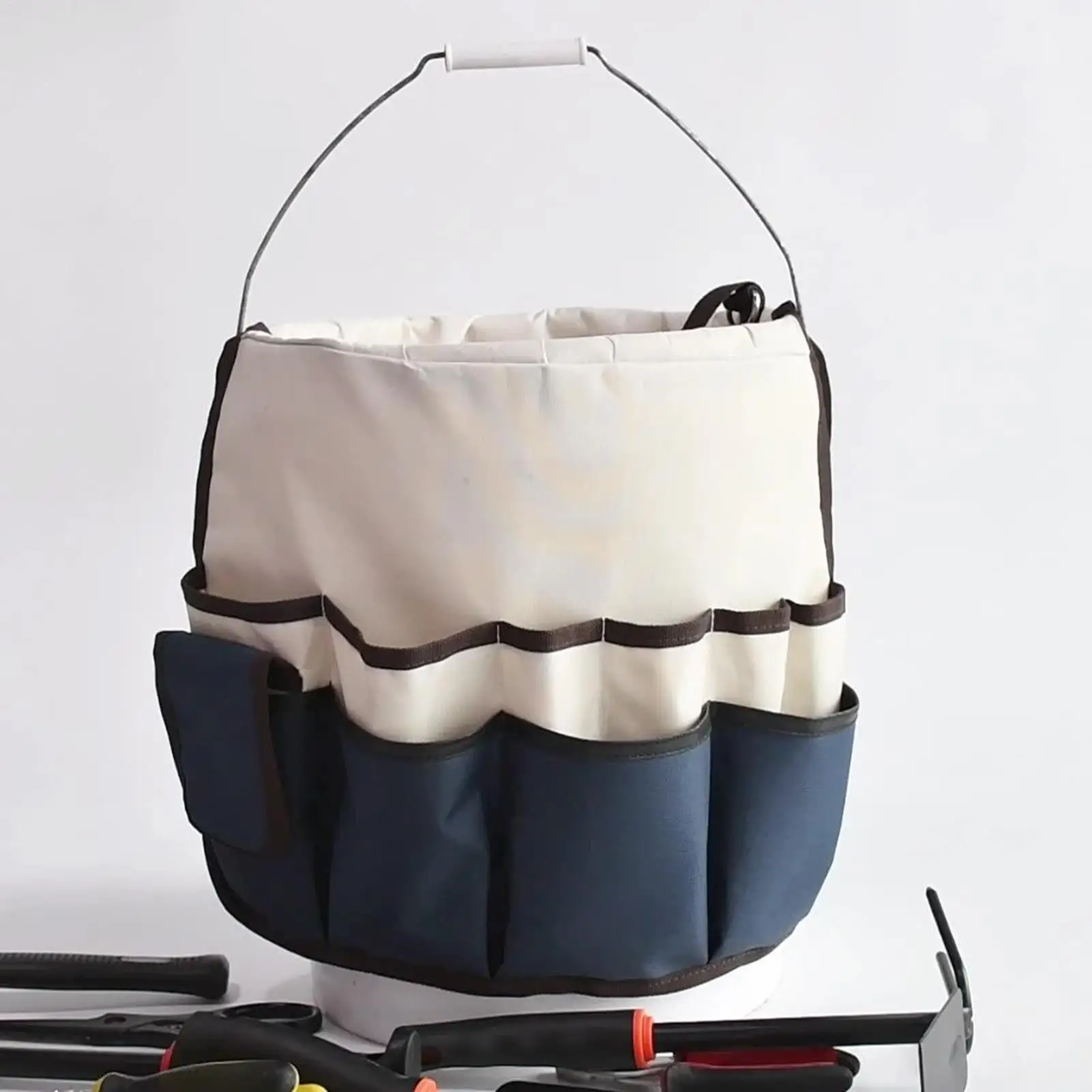 

Садовая сумка Оксфордский органайзер для ведра, держатель для сумки, сверхмощный органайзер для ведра для садовых инструментов большой емкости с утолщенным основанием