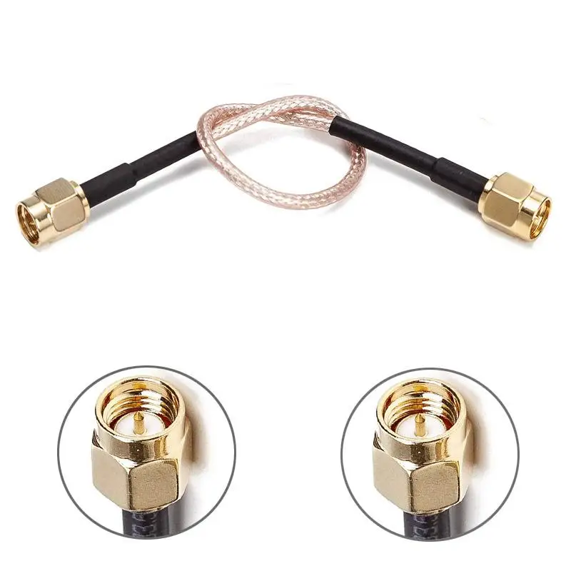 RG316 RF Coaxial Pigtail Cable Low Attenuation 1Pcs 50Ohm BNC Male to BNC Male Adapter for Walkie Talkie Antenna