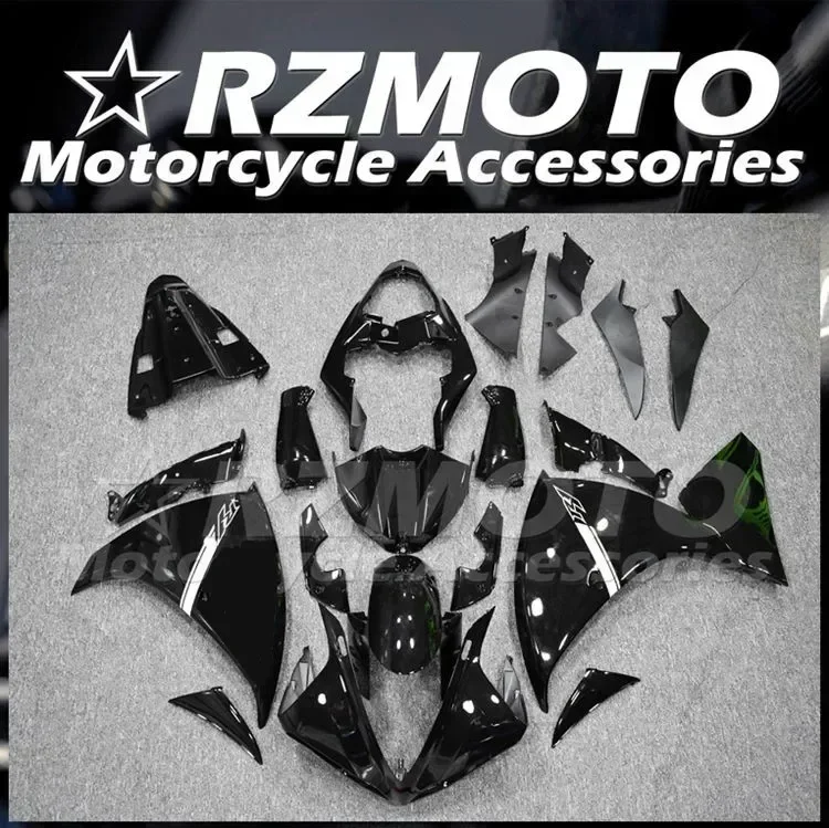 

4Gifts New ABS Motorcycle Whole Fairings Kits Fit For YAMAHA YZF- R1 2009 2010 2011 09 10 11 Bodywork Set Cool Black Glossy