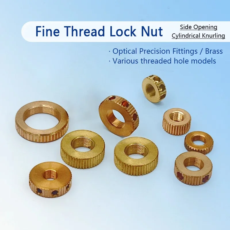Fine Tooth Locking Nut M4x0.25/M6x0.25 Precision Accessory Copper Material For Optical Laboratory Pitch Adjustment Frame