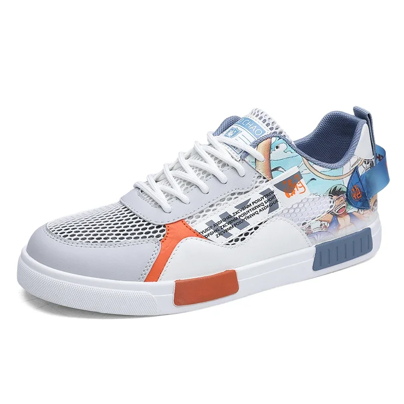 

Мужская повседневная спортивная обувь с летающей сетчатой поверхностью, дышащая весенне-летняя новая вулканизированная обувь на плоской подошве, мужская обувь большого размера