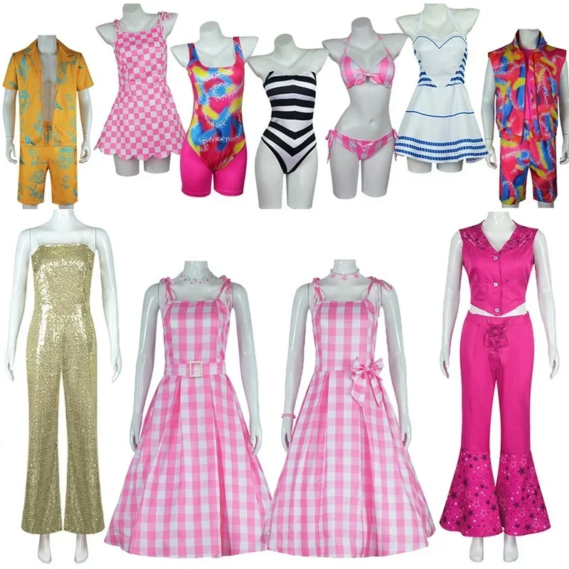 Film Ken Ryan Gosling Barbies Costume Cosplay Halloween gioco di ruolo donna uomo ragazzi ragazze abbigliamento per bambini Set costumi da bagno da spiaggia per le vacanze