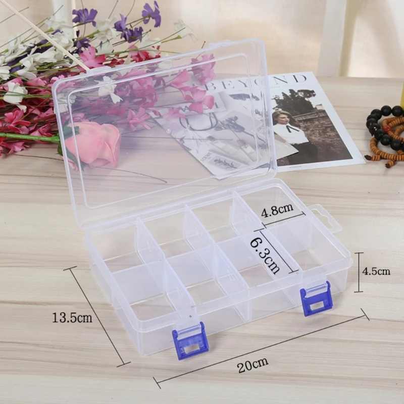 Tool Box Hardware Storage Small Parts Case Portable Plastic Tackle Container with Removable Dividers Dropship