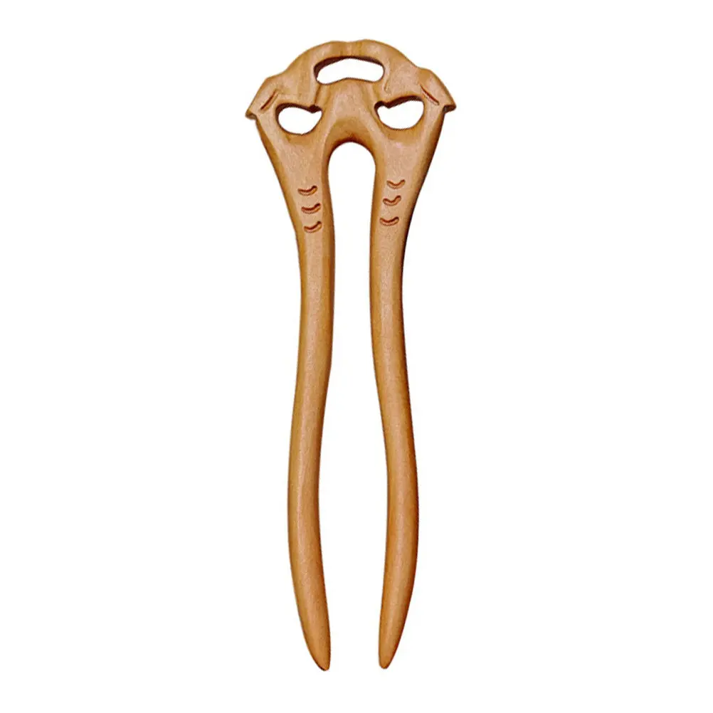 

Hairpin Retro U Shaped Fork Bun Holder For Women Fork Wooden Stick Vintage Retro Hair Stick Hair Accessory