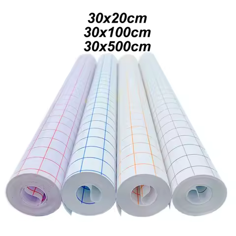 20/100/500cm Roll Clear Vinyl Application Tape Alignment Grid Transfer Paper Tape Adhesive DIY Transfer Tape For Vinyl Decal
