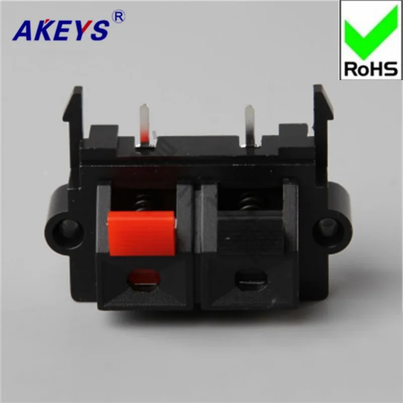 10 Pcs Connection clamp 2-bit high-quality audio wiring clamp fast clip aging test clamp WP2-19 square external wiring seat