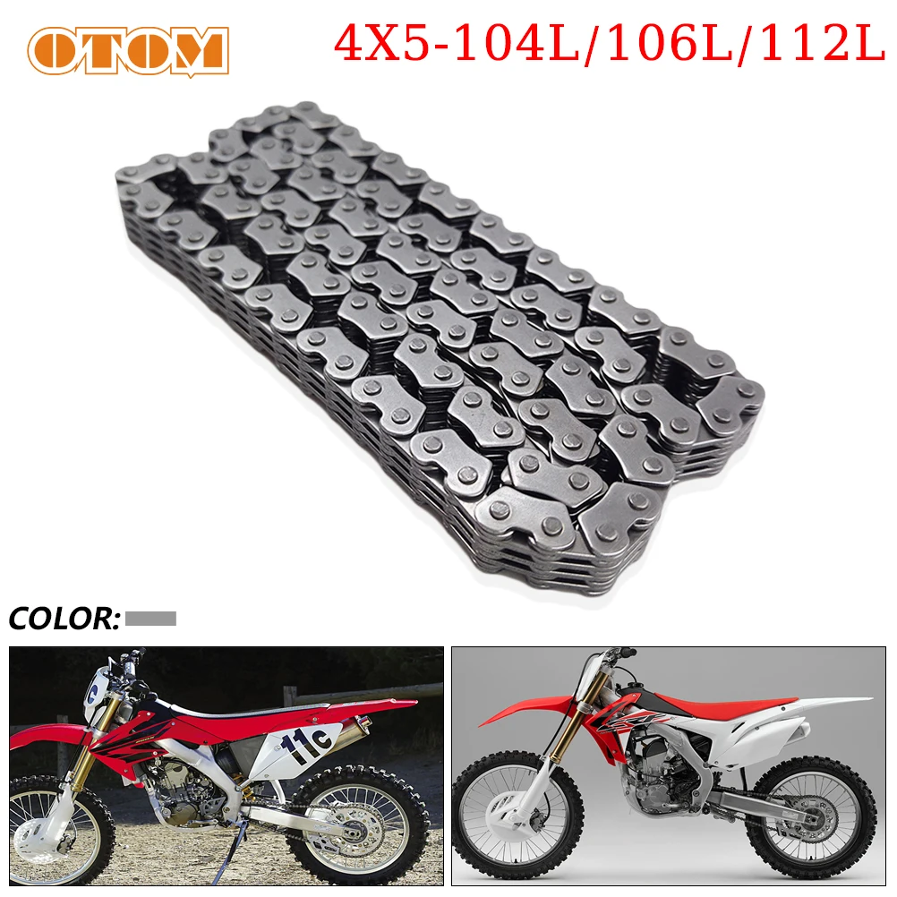 Cadena de distribución para motocicleta 4x5 104L 106L 112L para HONDA SUZUKI KTM HUSQVARNA SHERCO GASGAS 2002-2017, cadenas de levas para motor de moto de cross