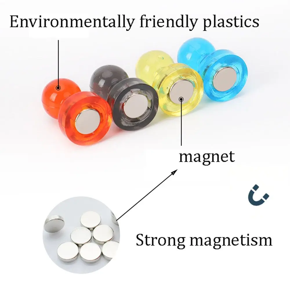10 pcs/ pack Multi-color Neodymium Push Pins Magnets Cones magnets Refrigerator Magnet Whiteboard Magnet