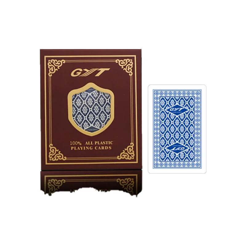 1 PCS Playing Cards Two Sided or Gold Scrub Casino Plastic Playing Cards Waterproof Poker Club 57*88mm Magic Tricks Tool