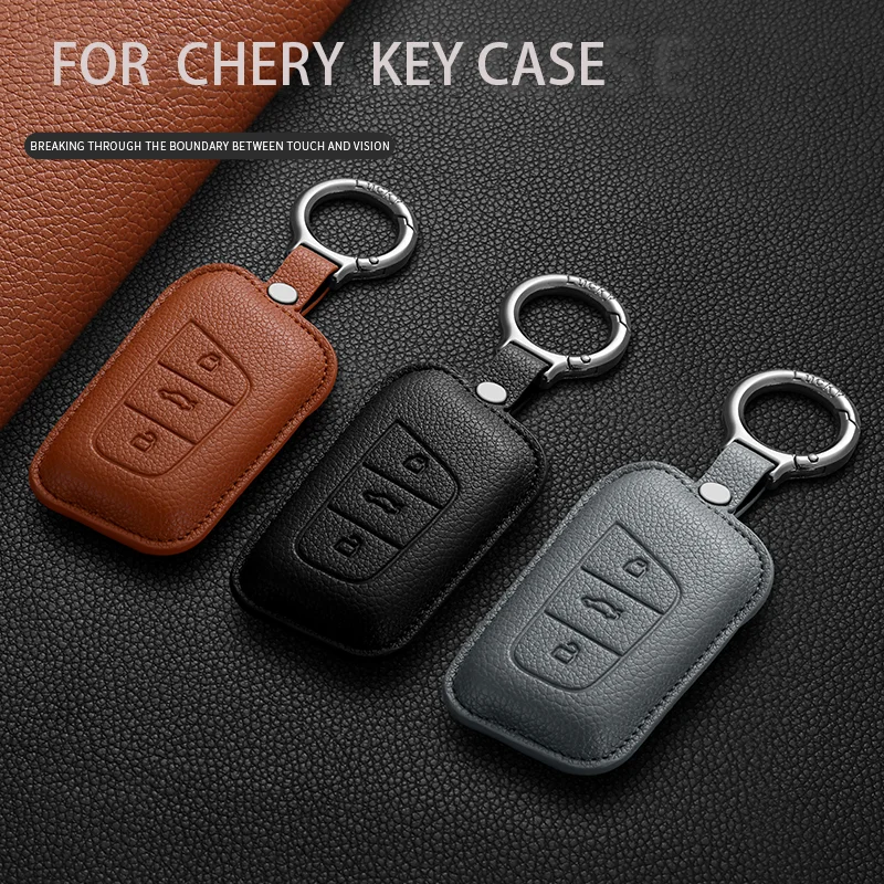 

Leather Key Case Cover Shell For Chery 7Plus Tiggo 8 Pro 5 7pro Plus Omoda 8plus Arrizo GX New for Chery Tiggo 3 5X 4 8 Glx 7