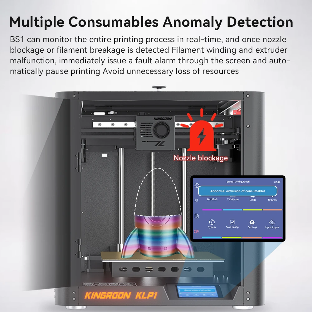 Sensor de bloqueo de filamento BS1 para impresora 3D, sensor de trabajo para boquilla de filamento, detección de rotura de filamento