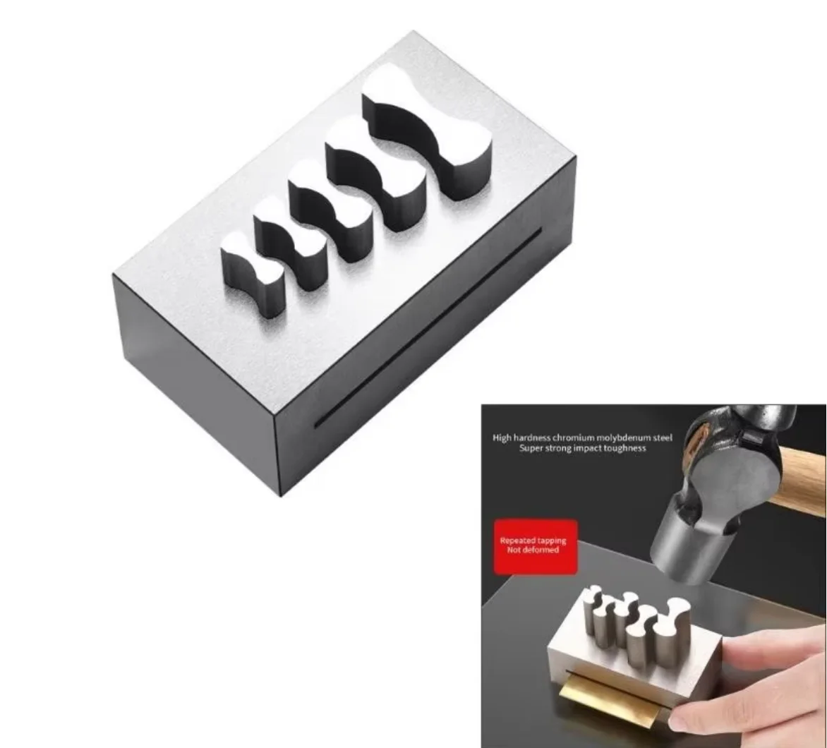Jewelry Clasp Press Tool Set Necklace Punching Molds Bracelet Making Molds Adjustable Steel Die Cutter for Jewelry
