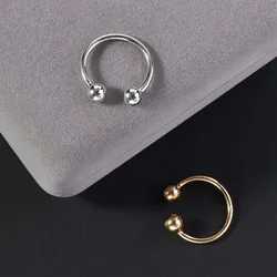 Semplice Regolabile In Oro e Argento di Colore Geometrica Doppia Sfera Anelli per Le Donne Aperto Knuckle Joint Anello di Perline Bijou Bague Femme