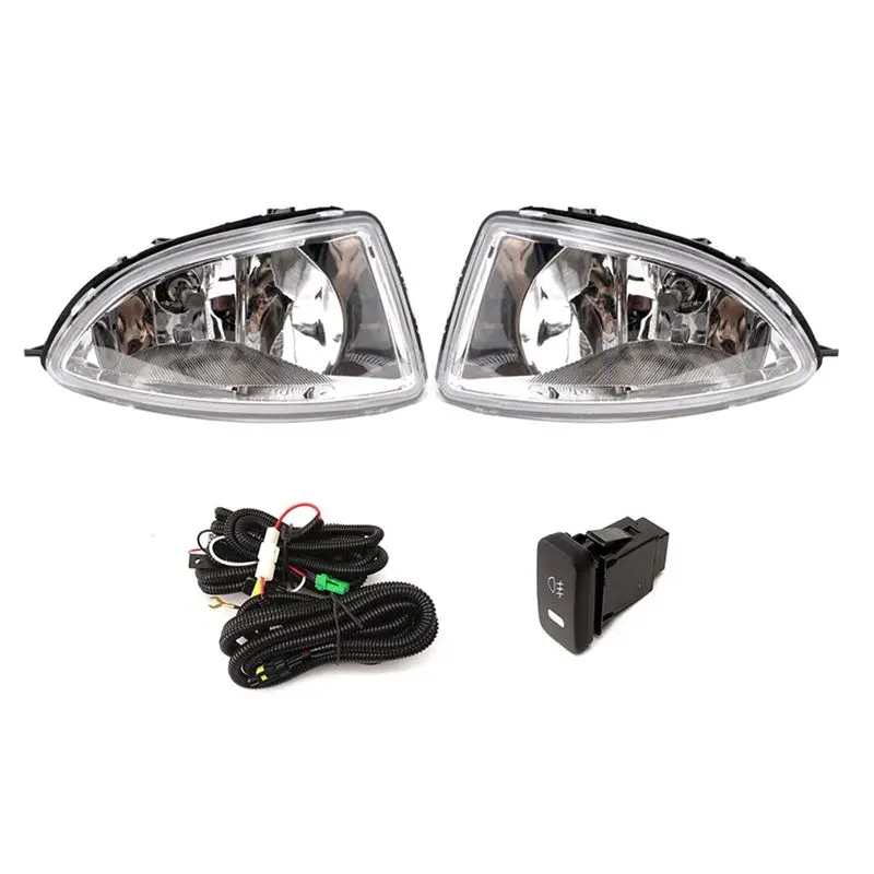 

Reliable-Front Bumper Fog Light Lamp With Harness Switch For Honda Civic 2004 2005 Daytime Running Headlight Halogen