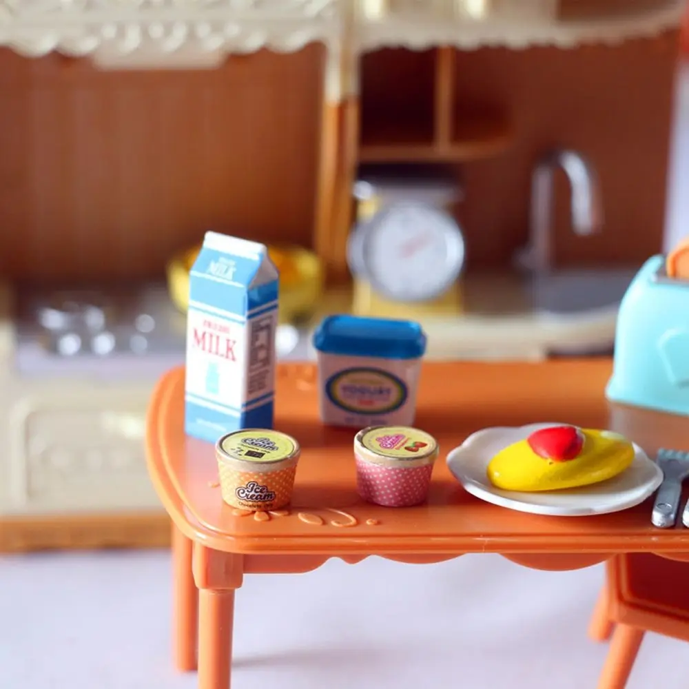 Simulation Dollhouse Tomato Sauce Decoration Pretend Play Miniature Yogurt Model 1:12 Resin Doll Kitchen Food Dolls House Decor