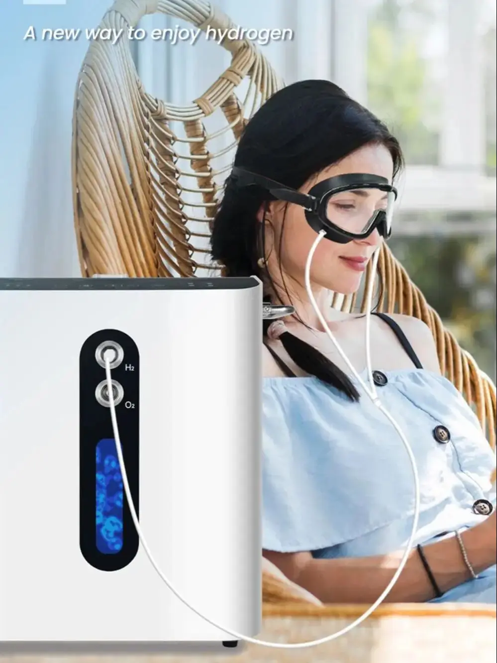 Hydrogen Eye Mask Large Frame HD Hydrogen Glasses Hydrogen Suction Machine Glasses Hydrogen Suction Eye Mask