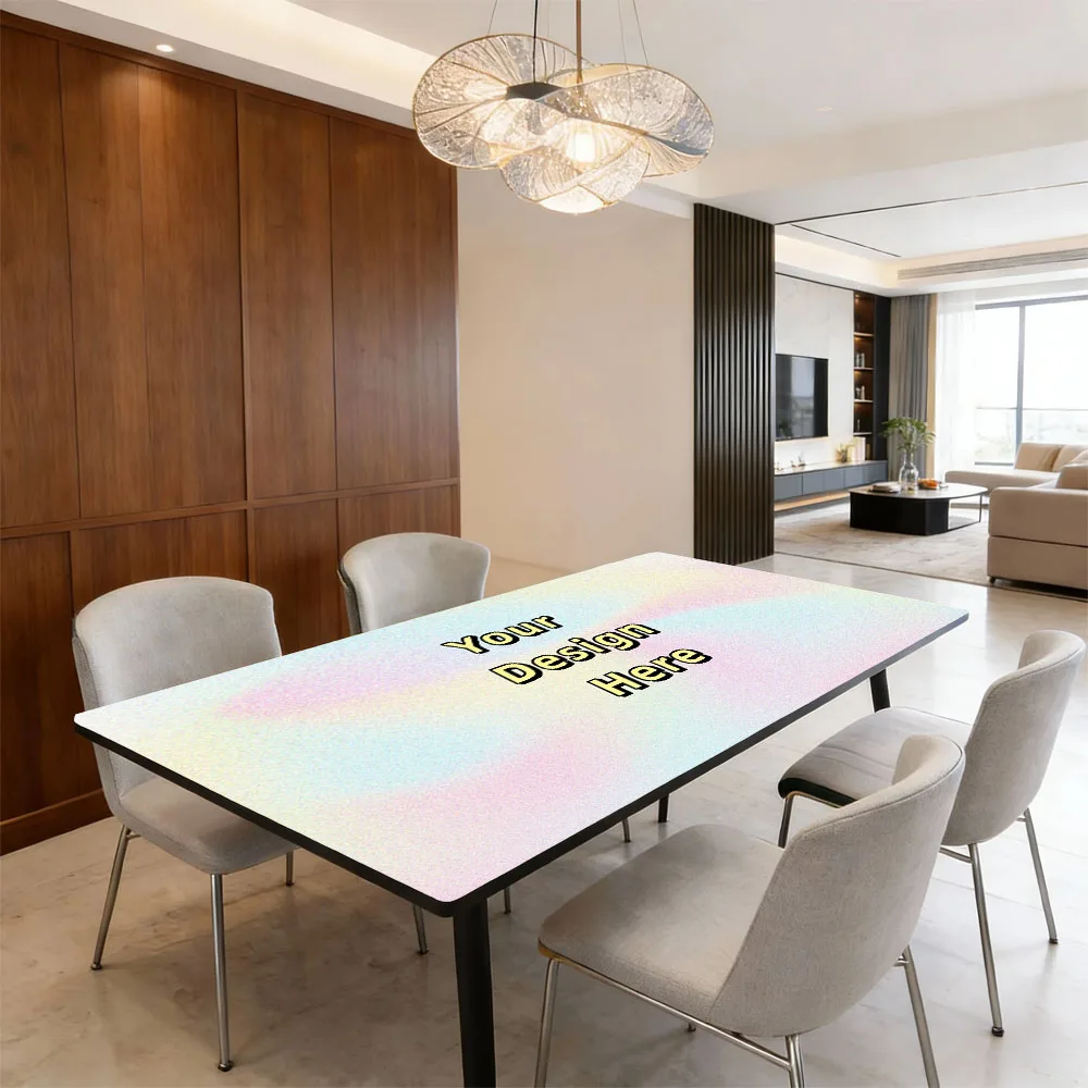 Custom Personalized Table Top Sticker Waterproof Anti‑Scratch Oil-proof Furniture Wrap for Dining Table Desk, Home Decor Gift