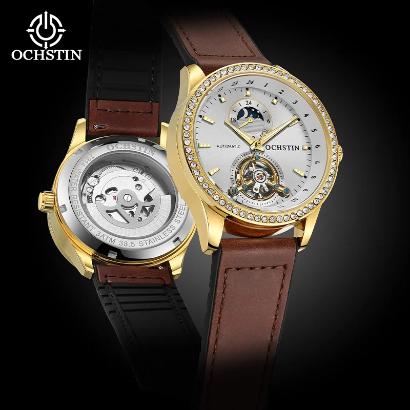 OCHSTIN Man Leather-Wrapped Ru - Luxury Watch Rubber Strap ulasan dan harga