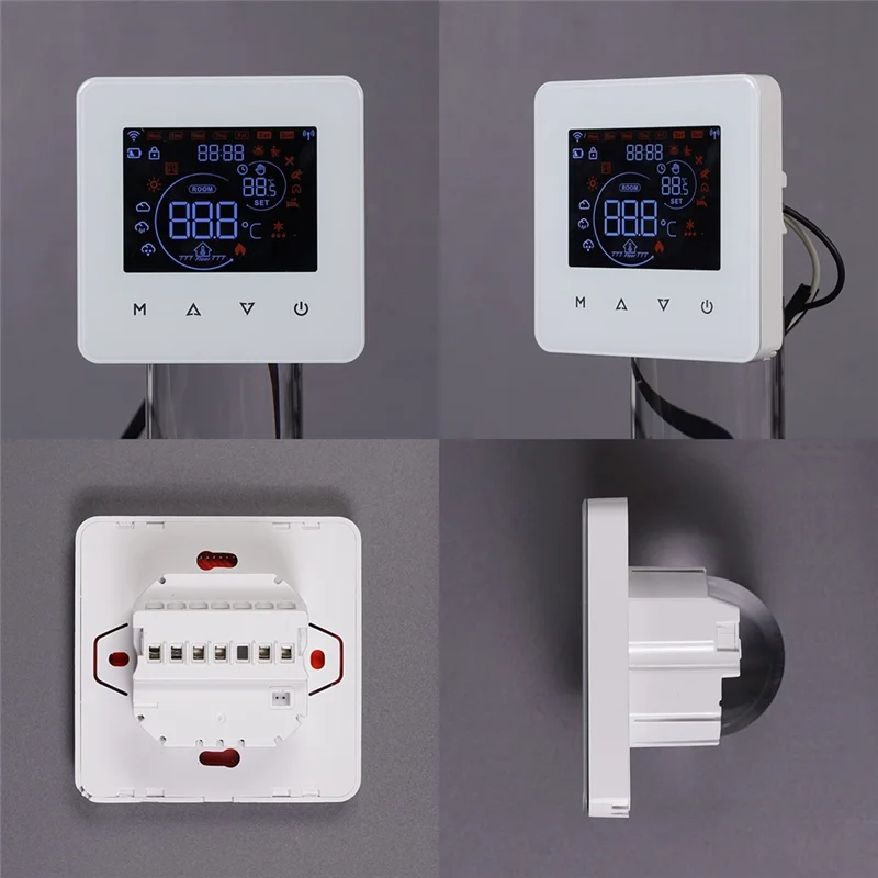 AA01-Floor Warm Heating Thermostat Temperature Controller Electric Floor Heating Thermostat LED Touch Temperature Control Switch