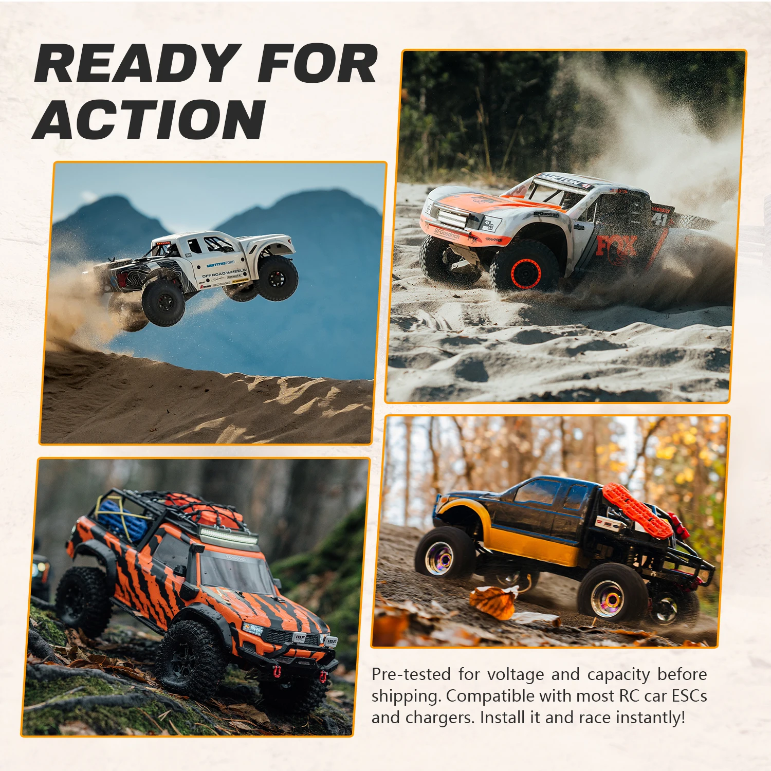 VICMILE SCX24 Battery 7.4V 1200mAh Lipo Battery 2S 35C with PH2.0 JST Plug Fit for SCX24 RC Car WLtoys A949 A959 A969 A979 K929