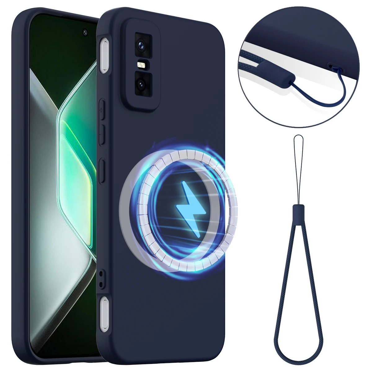 حافظة من السيليكون Magsafe لهاتف انفينيكس GT30 Pro 5G ذات ملمس جلدي غطاء مغناطيسي ناعم مضاد للسقوط لهاتف انفينيكس GT 30 Pro GT 30Pro 5G #1