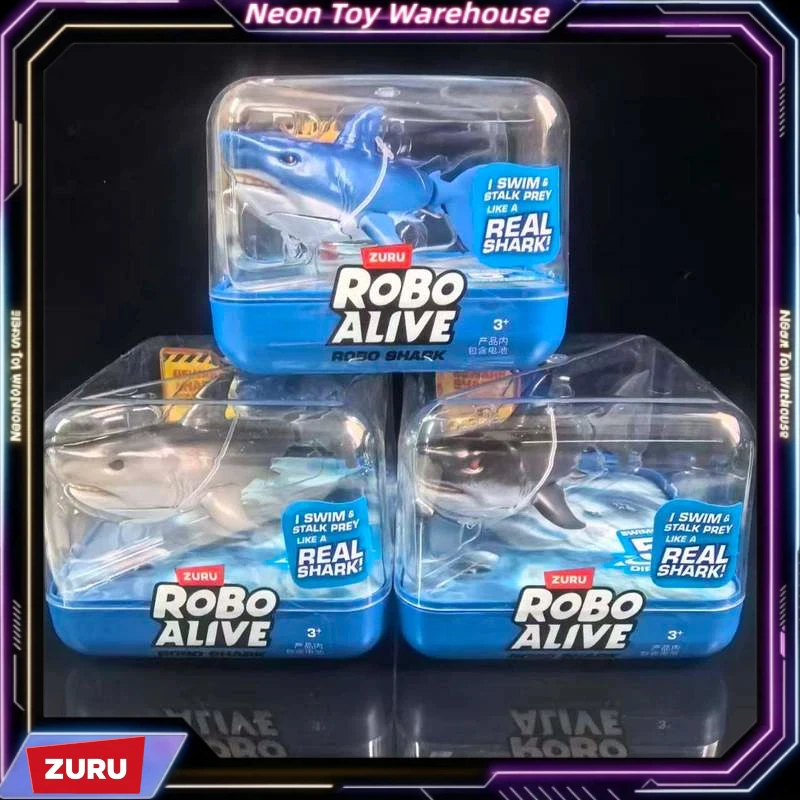 ZURU Robo Alive Mini Requin Électrique de Simulation, Jouet de Bain et de Piscine à Nage et à Chasse Automatiques, Cadeau Idéal pour les Tout-Petits Garçons et Filles