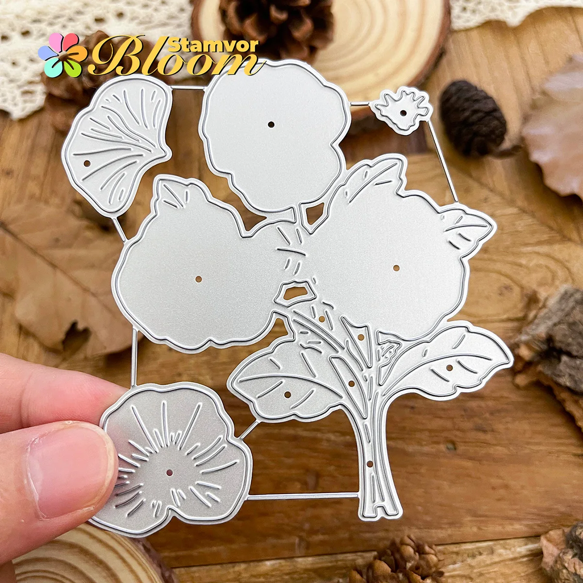 الأصلي طبقات جميلة الزهور بانسي باقة قطع معدنية يموت سكرابوكينغ النقش الزخرفية