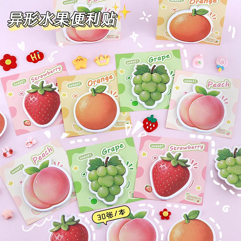 Kawai Special shaped Fruit Notes Cute Cartoon Notebook Note Paper Can Be Teared N Times and Posted Messages and Creative lovely