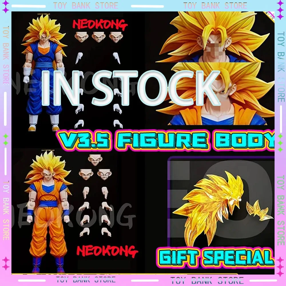 Neokong Studio Dragon Ball figura de acción 3,5 cuerpo Vegeto Goku Ssj3 SHF Vegito Super Saiyan 3 figura de Anime juguete modelo regalos