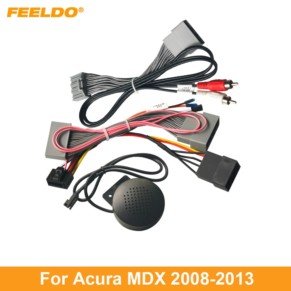 

FEELDO Car Audio 16pin Power Cord Wiring Harness Adapter For Acura MDX (2008-2013) Installation Radio Head Unit