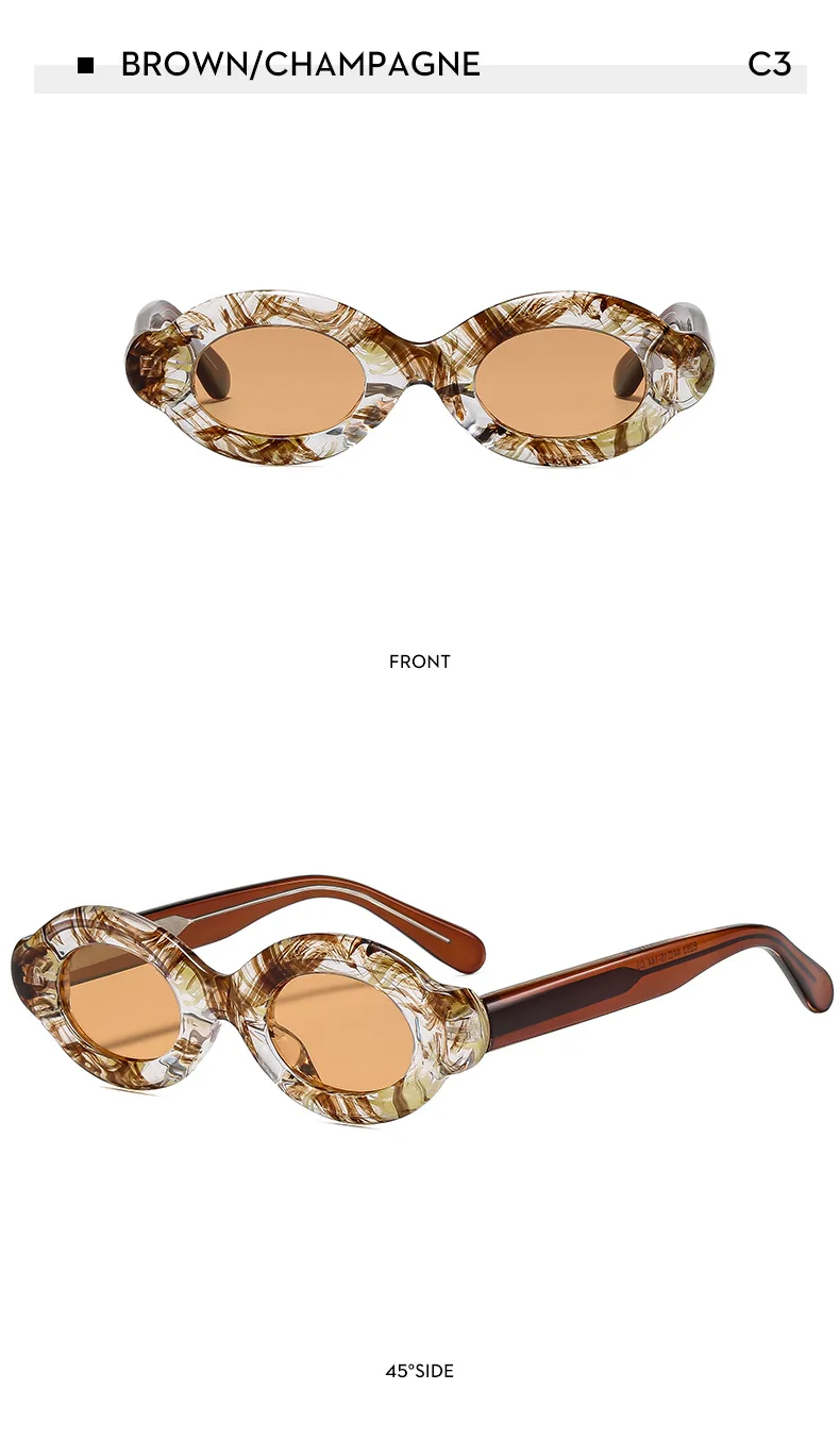 Modische Damen Polarisierte Sonnenbrille Ovale Kleine Markante Rahmen TAC Hochklare Fahrbrille CP Edelstahlkern Marken-Sonnenbrillen – Detail 13