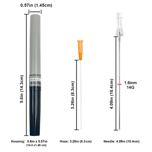 Imagen 2 del producto Equipo de emergencia, botiquín de primeros auxilios, aguja torácica de neumotórax de tensión, aguja médica de descompresión de pecho