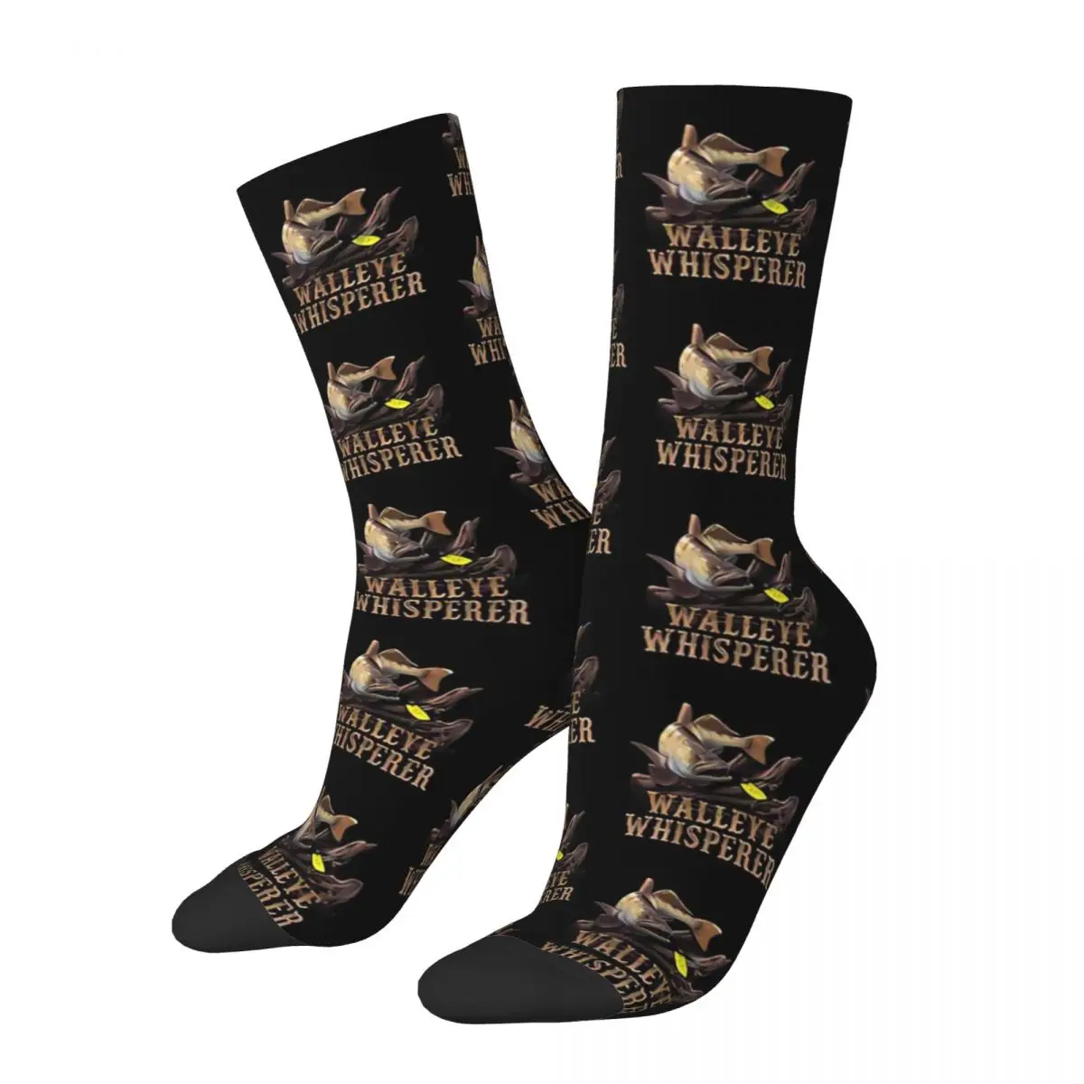 Fisherman Fishing Walleye Whisperer Fishing Men Women Socks Cycling Novelty Spring Summer Autumn Winter Stockings Gift