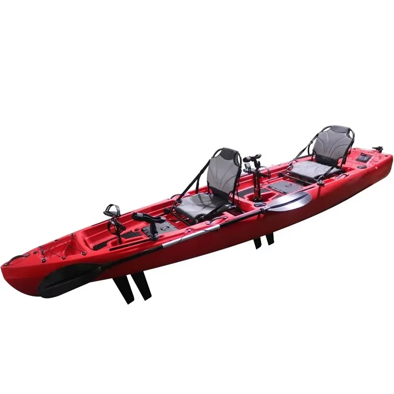 Factory Selling Various Display Rack 2 Person Pedal Sea Kayak Fishing HDPE Hull Material with Warranty Length 4.15M