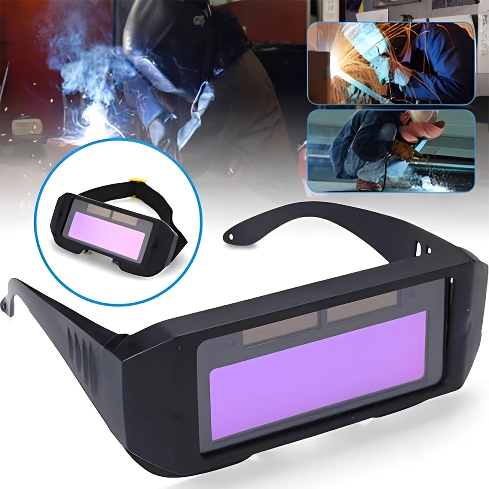 Óculos de Proteção com Escurecimento Automático para Solda, Escurecimento em 1/25000s e Controle de Luz