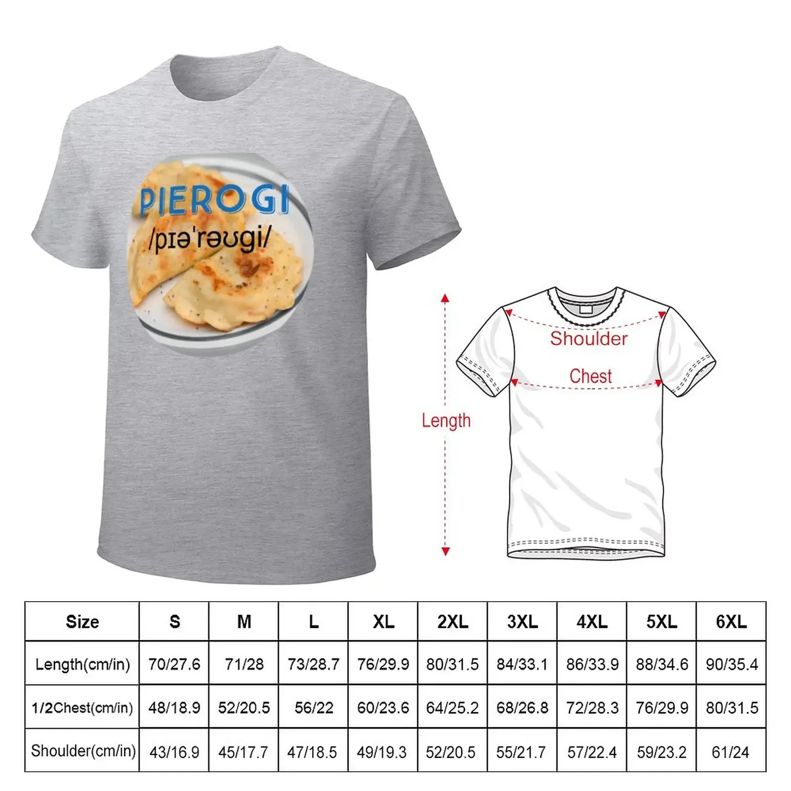 Pierogi (with pronunciation) T-Shirt sublime cute clothes blacks Men's t shirts