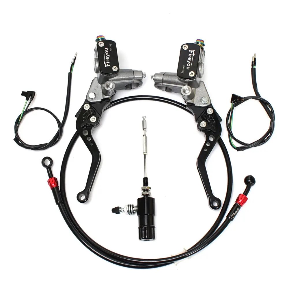 22mm zestaw sprzęgła hydraulicznego motocykla zestaw głównego cylindra hamulcowego dla Honda Yamaha Kawasaki Suzuki motor terenowy rower sportowy skuter