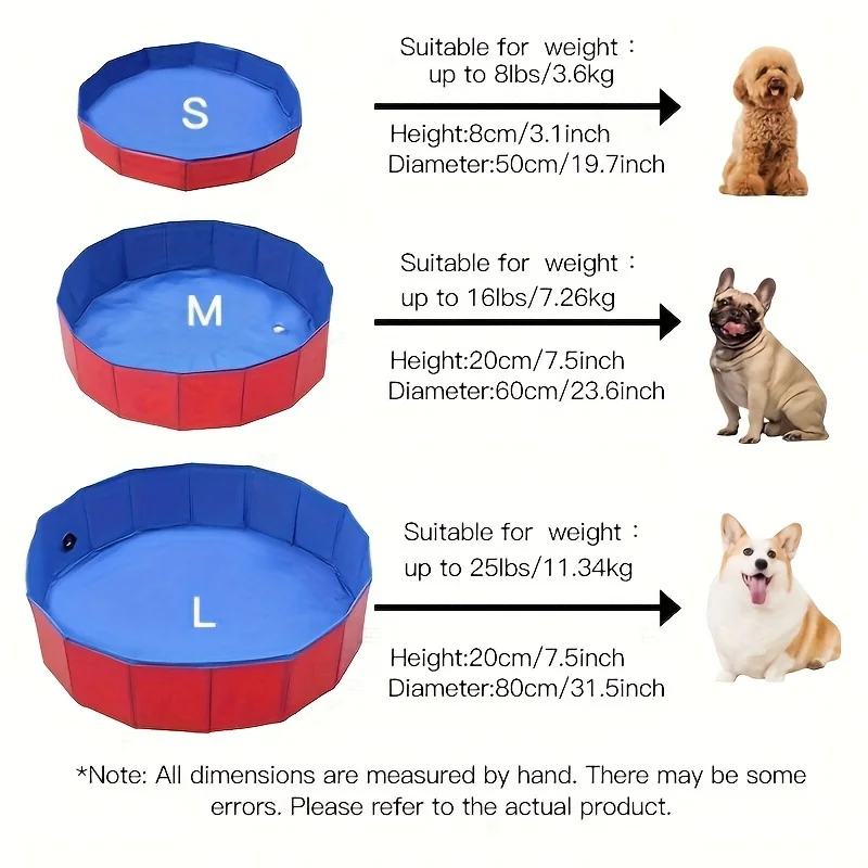 1pc Pet Foldable Shower Tub, Pet Bath Swimming Pool Portable Dog Pet Bath Wash Tub