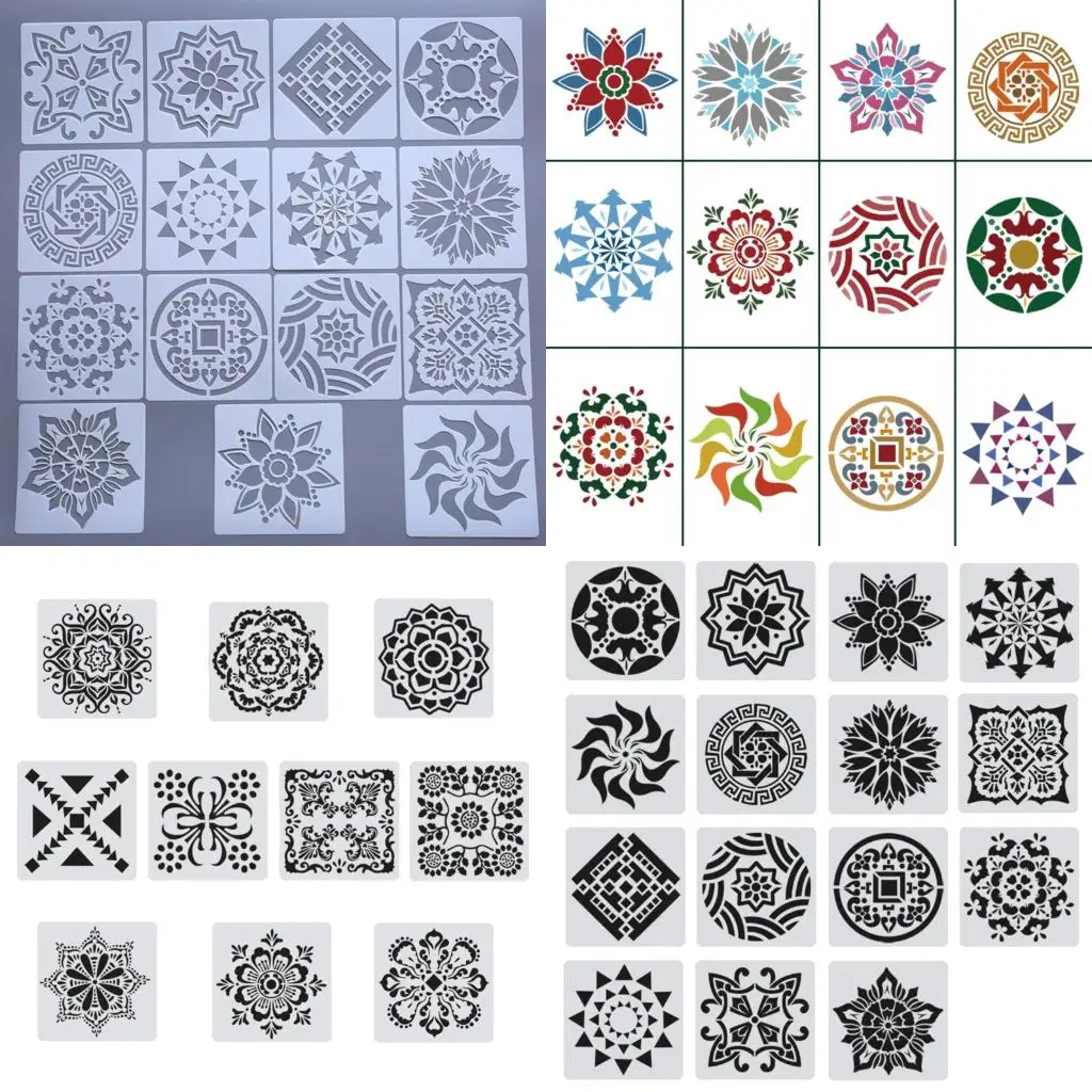  Versatile Mandalas Stencil With Multiple Art Patterns Reusable TemplateCraft Tool
