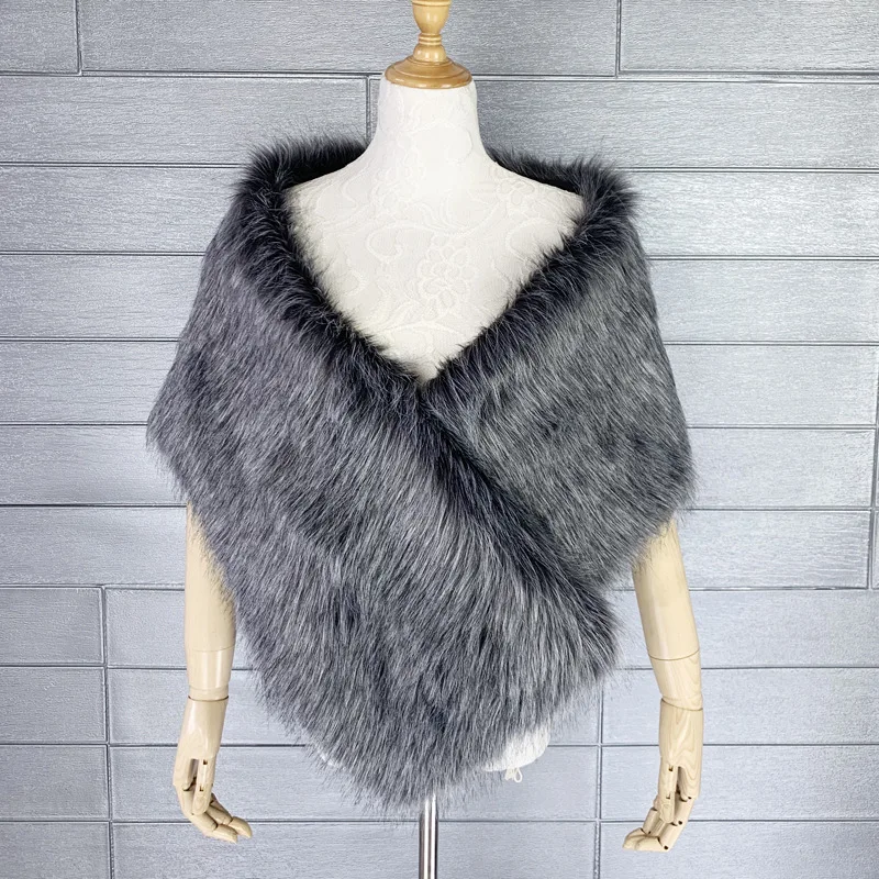 Fur Dress Cuff Long Fur Nightclub Shawl Imitation Evening Cape