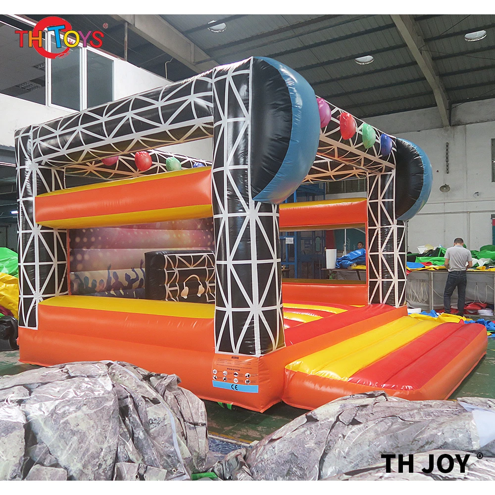 Free Air Shipping To Door,Stage Disco Dancing Moonwalk Bounce House Inflatable Bouncer Music Party Jumping Bouncy Castle