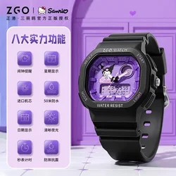 Sanrio ZGO Kuromi Pochacco Cinnamoroll Watch Female Students Luminous Waterproof Electronic Watches Gifts