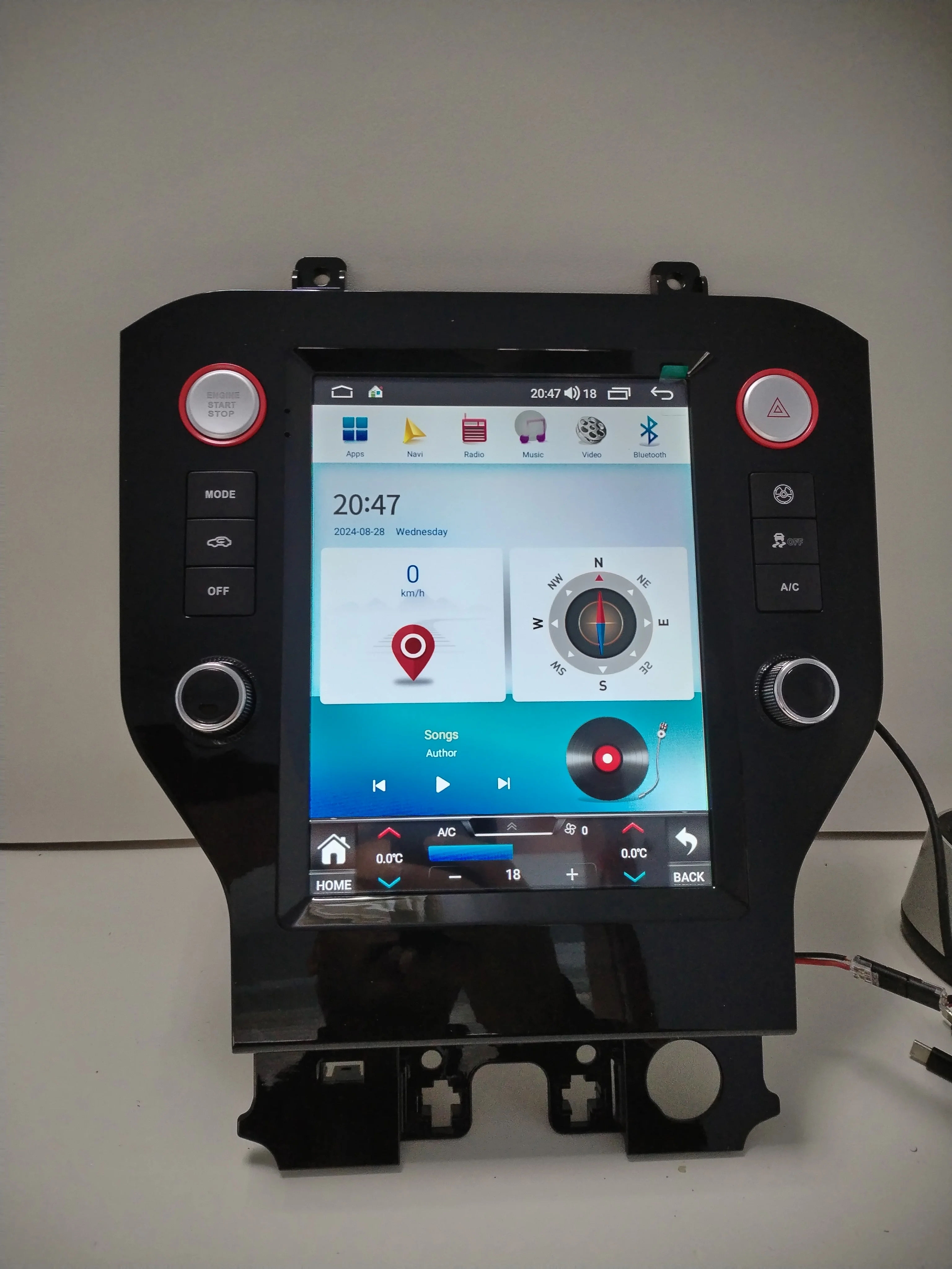 أندرويد 13 شاشة لفورد موستانج 2015-2019 راديو السيارة 1Din الوسائط المتعددة ستيريو مشغل فيديو نظام تحديد المواقع رئيس وحدة Carplay