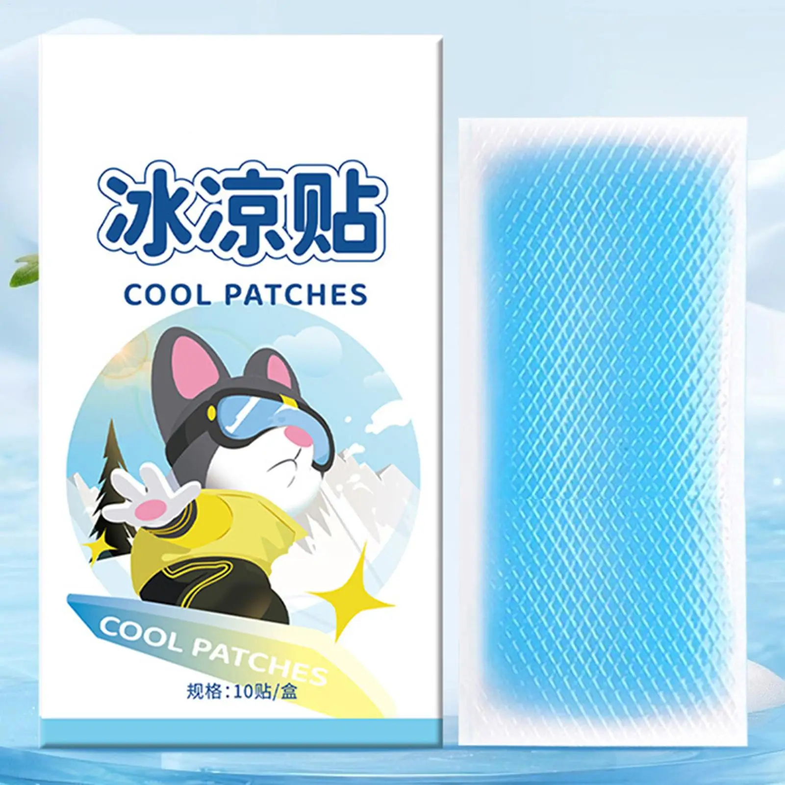 Cooling Patches for Hot Weather Small Forehead Cooling Patch Cooling Fever Reducer Gentle Sports Cooling Patch Cooling Gel Pad